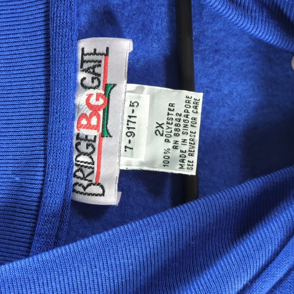 Bridge Gate Blue Zippered Sweatshirt - Picture 2 of 6